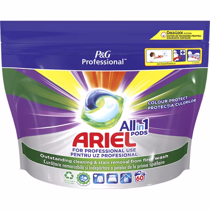 Detergent capsule ARIEL Professional All in1 PODS Color+, 60 spalari